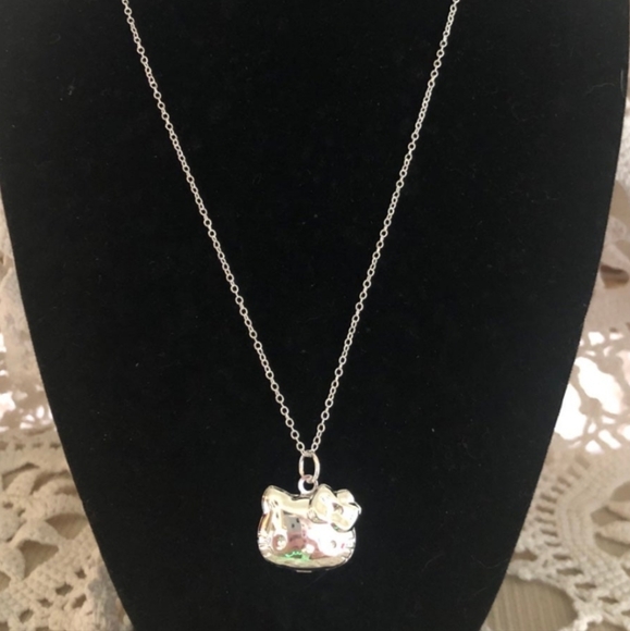 New 925 stamped Plated Hello kitty Locket and Bracelet set.  BOTH ARE LOCKETS - Picture 14 of 16